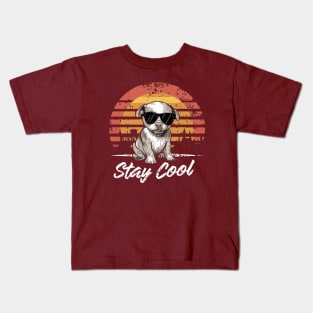 RETRO VINTAGE STAY COOL LITTLE DOG Kids T-Shirt